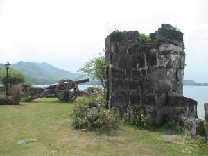 cannon on top of Fort Isabel