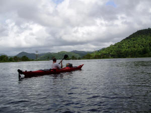 Kayaking on Lake Manguao